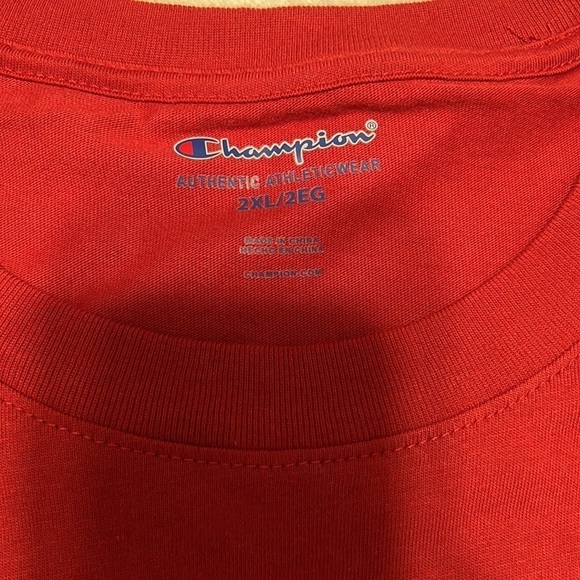 Men’s Champion Long Sleeve Tee — Red XXL — NWT / Tag Attached - Picture 4 of 5